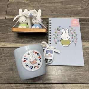 MIFFY Mug Salt Pepper Shakers Notebook SPRING Lot Kitchen Stationery Gift Set
